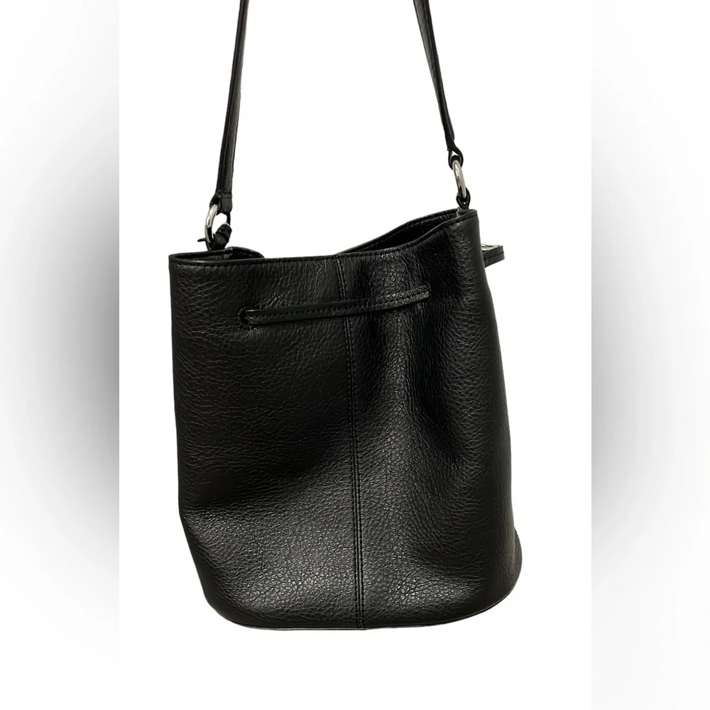 🖤 Lauren Ralph Lauren Black Leather Bucket Shoulder Bag 👜✨